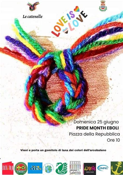 Giugno è il mese del Pride Domani a Eboli un installazione per celebrare l orgoglio gay