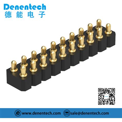 Denentech Mm Pogo Pin H Mm Dual Row Male Straight Smt Spring