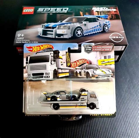 Misb Hot Wheels Premium Team Transport Garage Of Legends Porsche And Fleet Street Legends