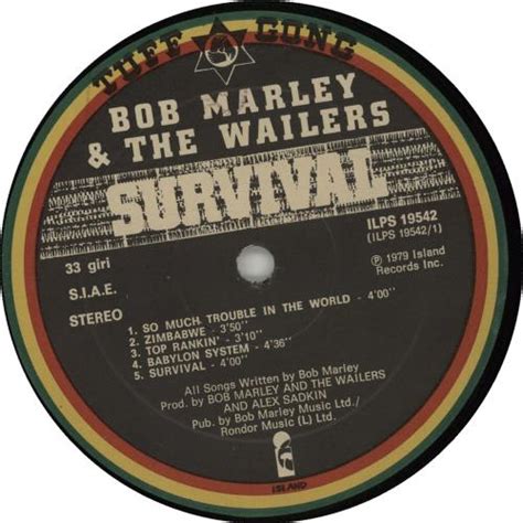 Bob Marley The Wailers Survival Italian Vinyl LP Album LP Record