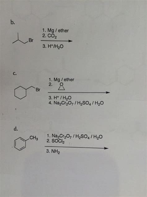 Solved B B Mg Ether Co H H C Mg Ether Chegg