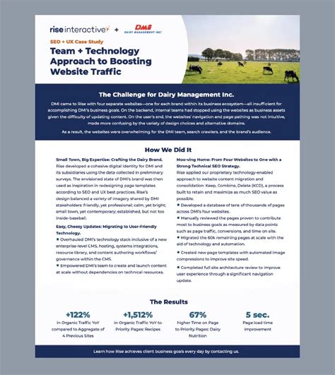 Dairy Management Inc Case Study Rise Interactive