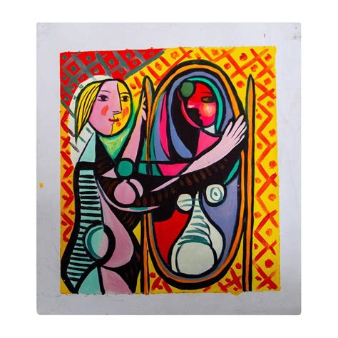 Sold At Auction Pablo Picasso Original Acrylic Girl Before Mirror