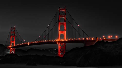 2560x1440 Golden Gate Bridge San Francisco Night 1440p Resolution Hd