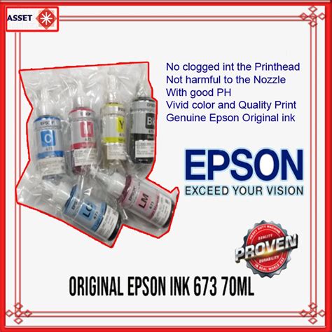 Epson Original Ink Ml Colors For L And L Shopee