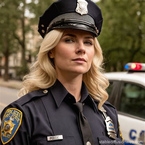 Police Officer With Blonde Hair Stable Diffusion Online