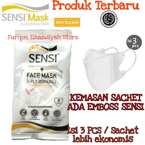 Jual Sensi Masker Mask Duckbill Isi Repack Dan Sachet Original