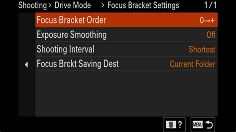 Sony A Rv Guide Focus Bracketing Settings Colby Brown Photography