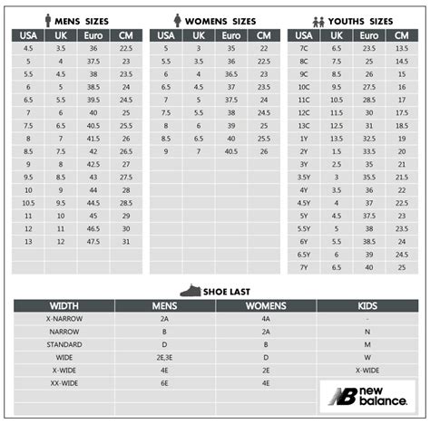 Introducir 66 Imagen New Balance Size Chart Mens Shoes Abzlocal Mx