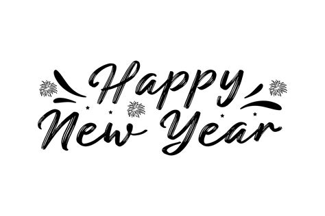 Happy new year lettering design 14403652 PNG