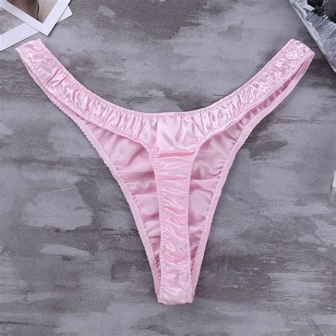 Mens Lingerie Satin Ruffled Bikini Thong Underwear Stretchy Panties Brief Ebay