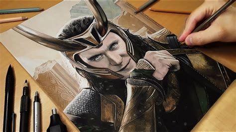 Drawing Loki Timelapse Tom Hiddleston Dibujando A Loki Marvel