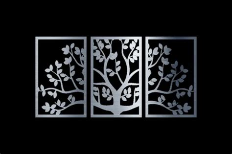 Panel Tree Dxf Svg Cdr File Vector For Cnc Plasma Router Laser Cut Eur