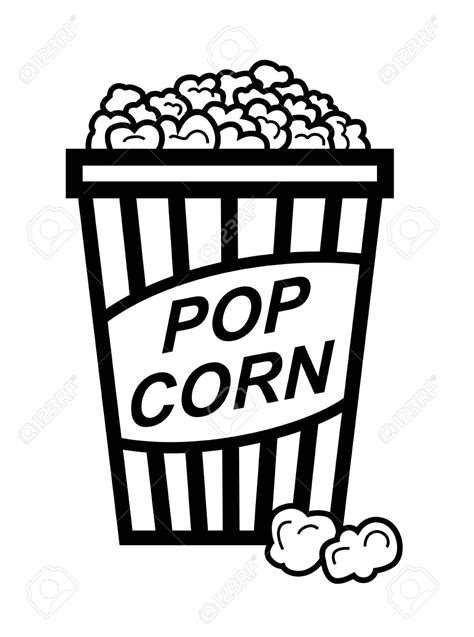 popcorn clipart black and white 10 free Cliparts | Download images on ...