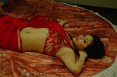 Sada Red Saree Hot Pics