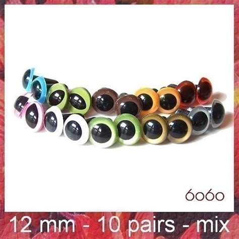 12 Mm Plastic Eyes Animal Eyes Craft Eyes Safety Eyes Etsy