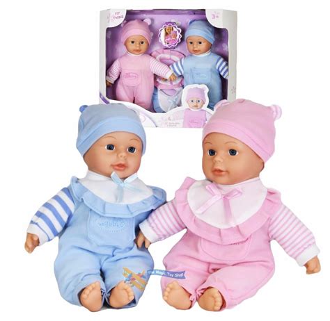 12" Twins Dolls with 6 Sounds Twin Babies Cuddles Baby Girl Boy New Born Doll | eBay