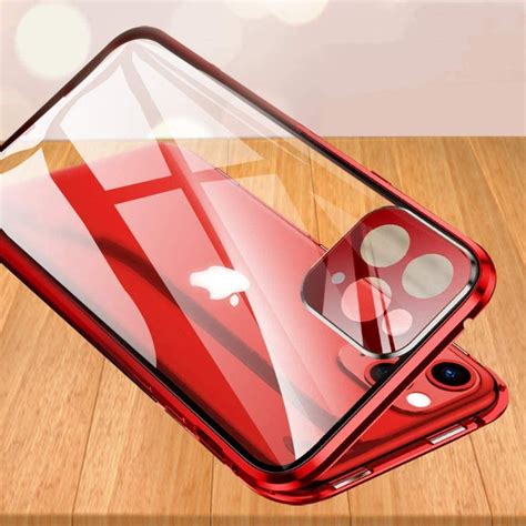 Lockable Anti Peeping Case For IPhone 13 Pro Max Magnetic Glass Case