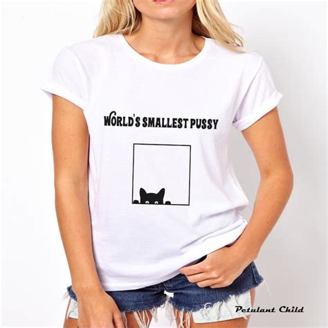 World S Smallest Pussy Tee With Saying Inspirational Funny Etsy