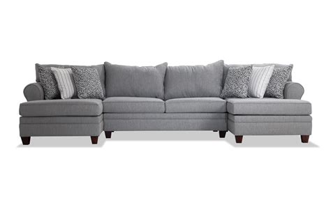 Laurel Gray 3 Piece Left Arm Facing Sectional Furniture