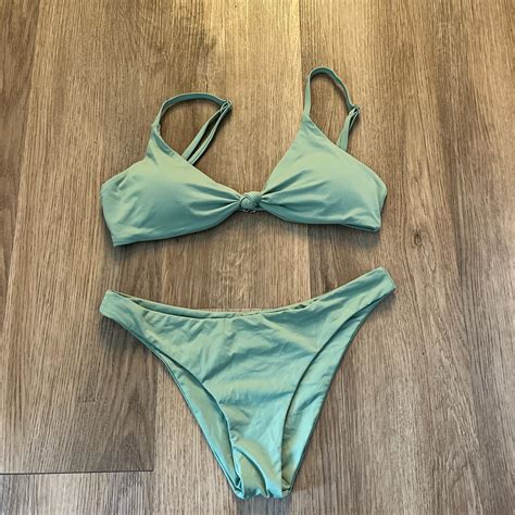 Dippin Daisys Green Bikini Medium Coverage Size Depop