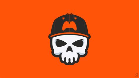 Gamer Skull Minimal skull wallpapers, minimalist wallpapers, minimalism ...