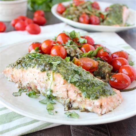 Baked Salmon With Pesto Recipe