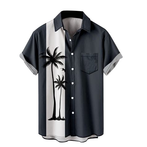 Mens Tops Mens Summer Fashion Hawaiian Style Short Sleeve Casual