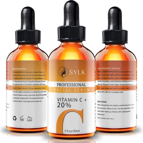 Sylk Professional Facial Serum Vitamin C 20 Ingredients Explained