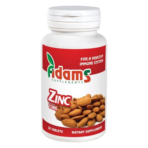 Zinc 15mg 30 Tablete Adams Vision Minunile Naturii