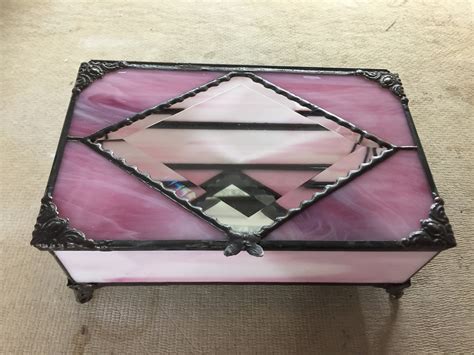 Jewelry Box Contemporary Stained Glass Jewelry Box Etsy