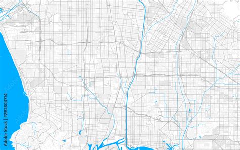 Rich Detailed Vector Map Of Compton California Usa Stock Vector