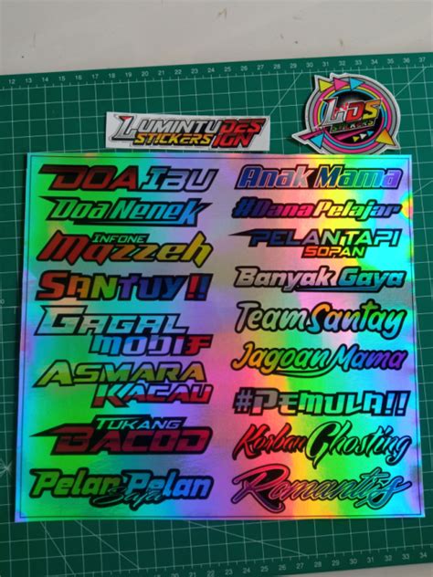 Stiker Pack Kata Kata Hitz Kata Kata Racing Viral Stiker Racing Stiker