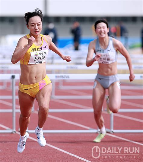 여자 100mh7종 1위 신지애 총점에선 아쉽게 은메달 육상리뷰 In 익산