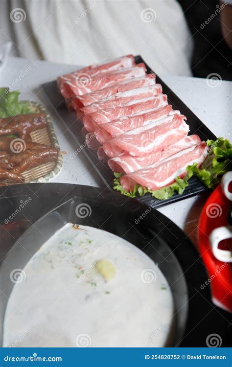 Hot Pot Beef Slices Stock Photo Image Of Shelf Potato