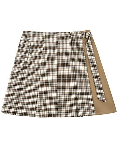 Best Brown Plaid Mini Skirt For Fall