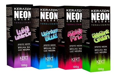 Kit Tonalizante Keraton Neon Colors C 4 100g Kert Frete grátis