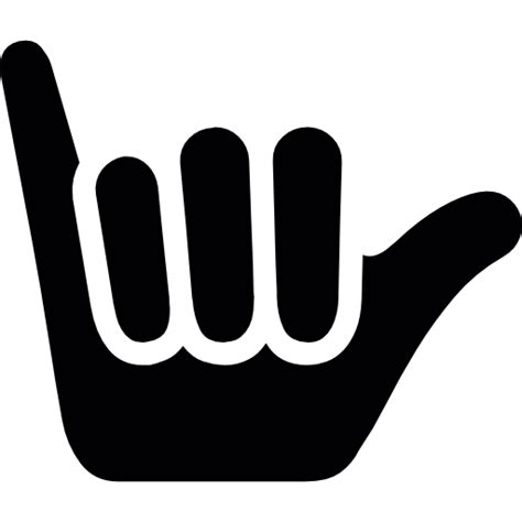 Surf Surfing Gestures Surfer Hand Shaka Hand Gesture Icon