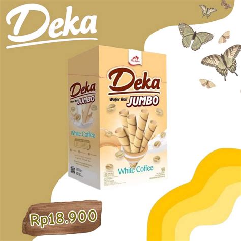 Jual Deka Wafer Roll Jumbo White Coffee X G Shopee Indonesia