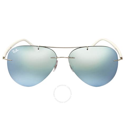 Ray Ban Titanium Mirror Aviator Sunglasses Rb8058 003 30 59 8053672656336 Sunglasses Jomashop