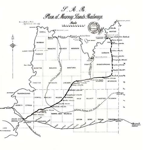 Map Of Murraylands Railway Lines South Australian Railways