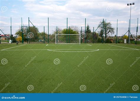 Penalty Area Of Soccer Field. Soccer Field Background Royalty-Free ...