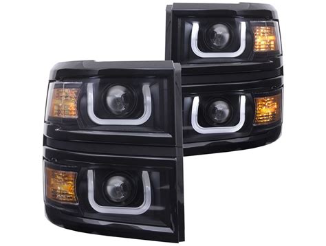 Anzo Black U Bar Projector Headlights RealTruck