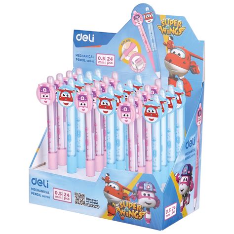 Jual Deli Pensil Mekanik Super Wings 0 5mm Pegangan Lembut 2 Warna