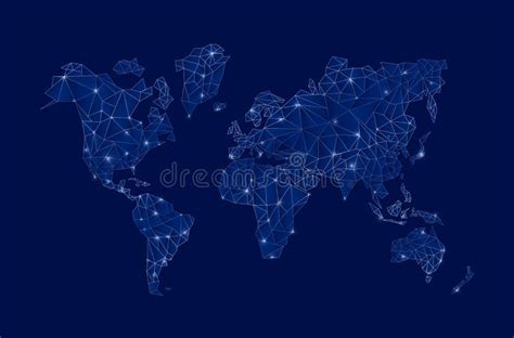 Conceito Digital Azul Moderno Da Tecnologia Do Mapa Do Mundo Ilustra O