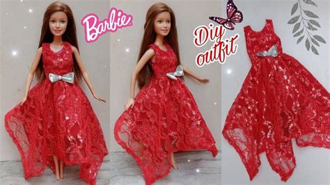 Beautiful Handkerchief Barbie Frock Diy Doll Dress Making Easya Doll