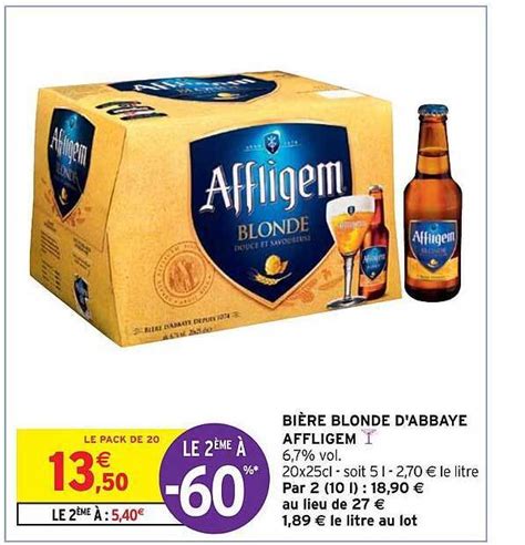 Promo Bi Re Blonde D Abbaye Affligem Chez Intermarch Hyper