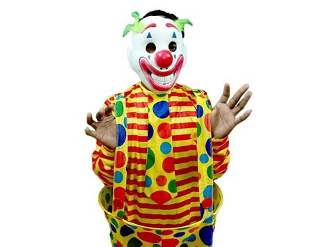 JOKER COSTUME A-137 FREE SIZE (ADULT) / CIRCUS CLOWN DRESS / FUNNY ...