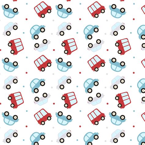 Premium Vector Seamless Pattern With Cartoon Cars Background Vector