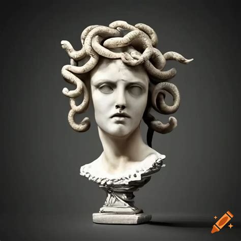 Sculpture Of Medusa With Snakes As Hair On Craiyon